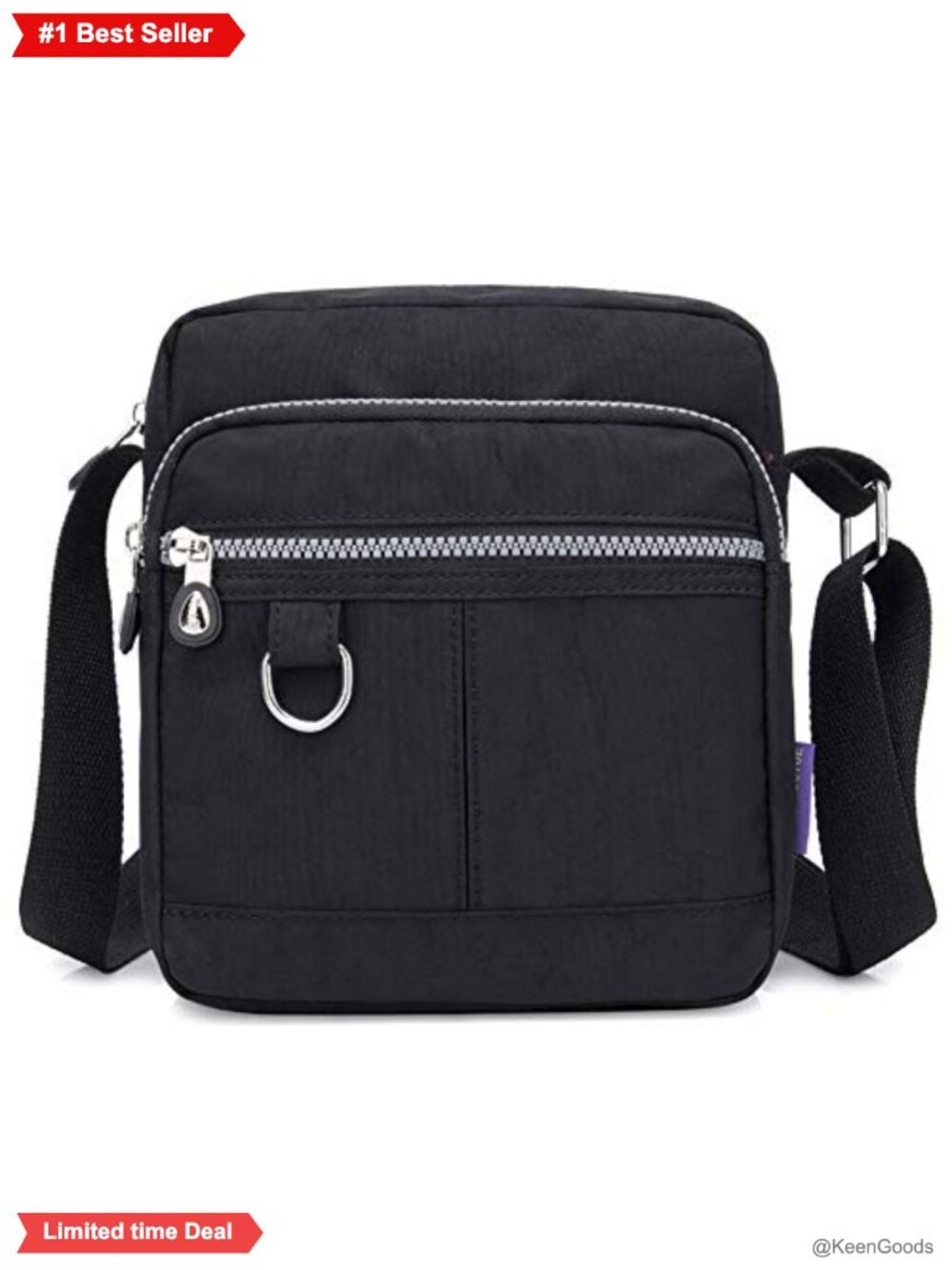 Nylon Crossbody Bag Waterproof Shoulder Handbag Multi-Pocket Purse